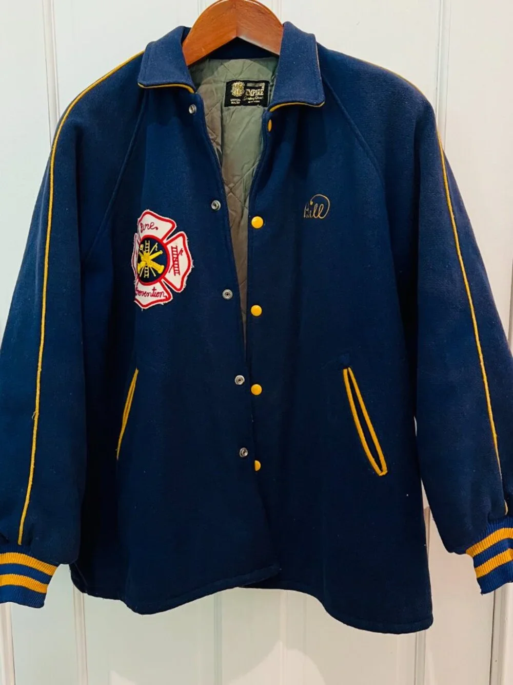 Vintage 50s Empire Wool Varsity Jacket Chain Stitch USA Union Made - Picture 14 of 16